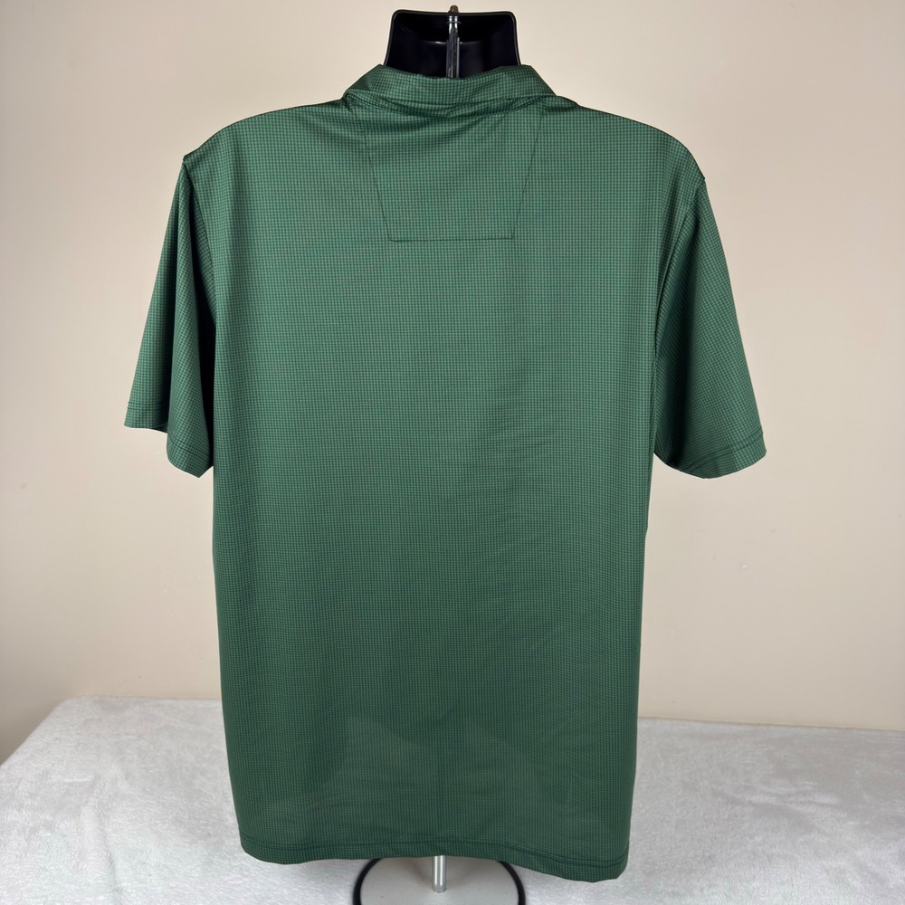 Antigua Green Bay Packers Polo Men's Large Green Check Short Sleeve Stretch - Picture 3 of 8